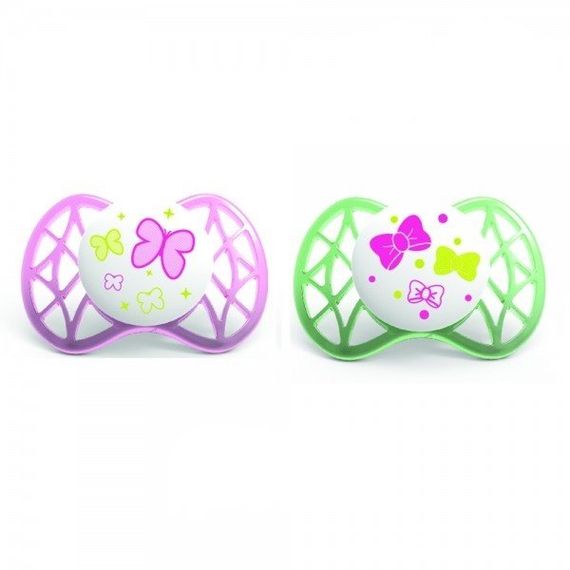 Пустышка симетрическая Nuvita Air 0м+ 2шт. для девочки NV7061Girl (NV7061Girl)