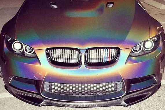 Накладка на передній бампер Lip V-Style (для M3, Карбон) для BMW 3 серія E-90/91/92/93 2005-2011 рр | Зображення 1