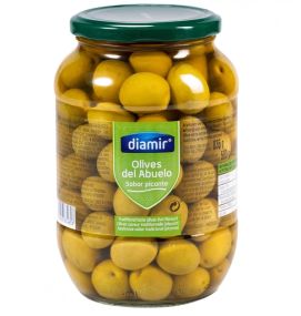 Іспанські оливки зелені Diamir без кісточки, 860 г