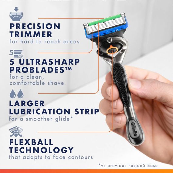 Сменные кассеты для бритья Gillette Fusion5 ProGlide Power (8 шт.) США | Зображення 4