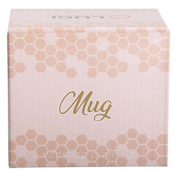 Чашка порцелянова із золотим обідком та позолоченою ручкою 320 (мл) Рожева RX-N240624P | Зображення 3