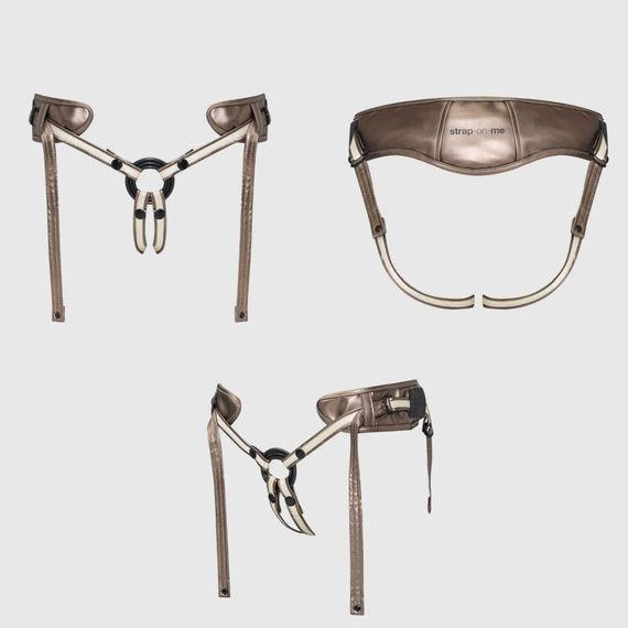 Трусики для страпону Strap-On-Me Leatherette Harness DESIROUS - NEW DESIGN | Зображення 2