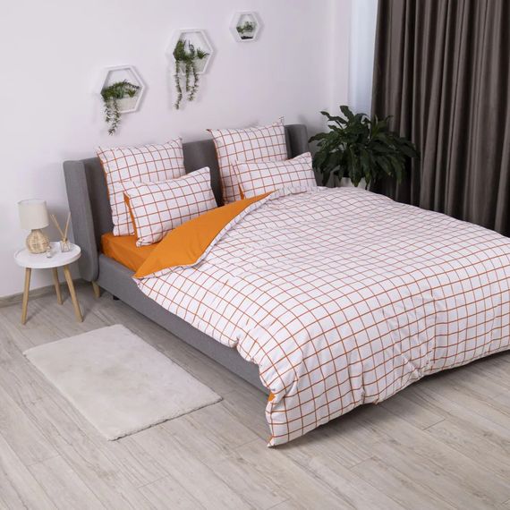 Постельное белье семейное ТЕП Happy Sleep Terracotta Check 2-03797-25233 150х220х2 см | Зображення 2
