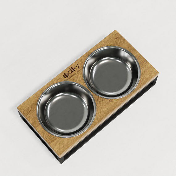 Миски на підставці для маленьких собак та котів Hollky Base XS (2 × 0,25 л) BXS-28145-BLNT | Зображення 2