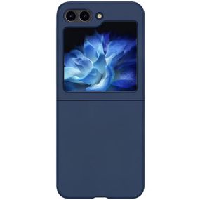 Чохол Foldables Silicone Cover Lakshmi (AAA) для Samsung Galaxy Z Flip5 Білий / White Темно-синій / Midnight blue