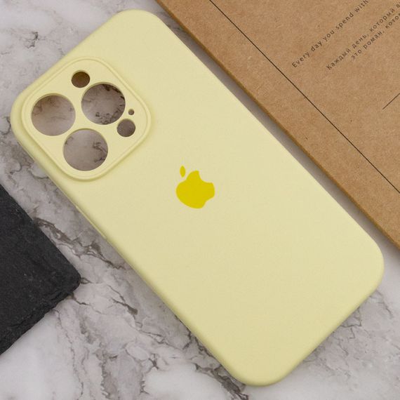 Чохол Silicone Case Full Camera Protective (AA) для Apple iPhone 13 Pro (6.1") Жовтий/Mellow Yellow | Зображення 4