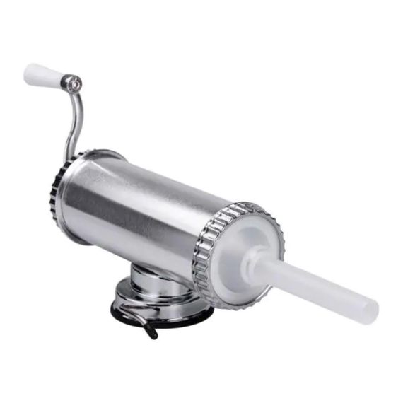 Шприц для ковбаси ручний 8×25 см горизонтальний ковбасний шприц 1,5 л для фаршу 3 насадки 16788-1 | Зображення 5