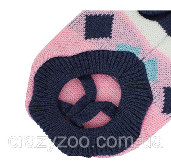 Свитер для собак и котов EcoToys Stripe XL розовый бело-синяя полоска A: 38 см B: 34 см C: 20 см 6910 | Зображення 3