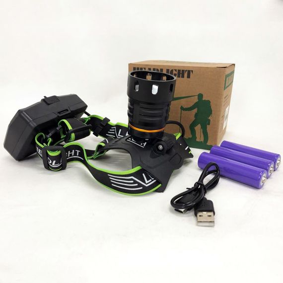 Супер мощный фонарь налобный Police BL-A14-3-P90 MICRO USB, мощный налобный фонарь для рыбалки наголовный | Зображення 8