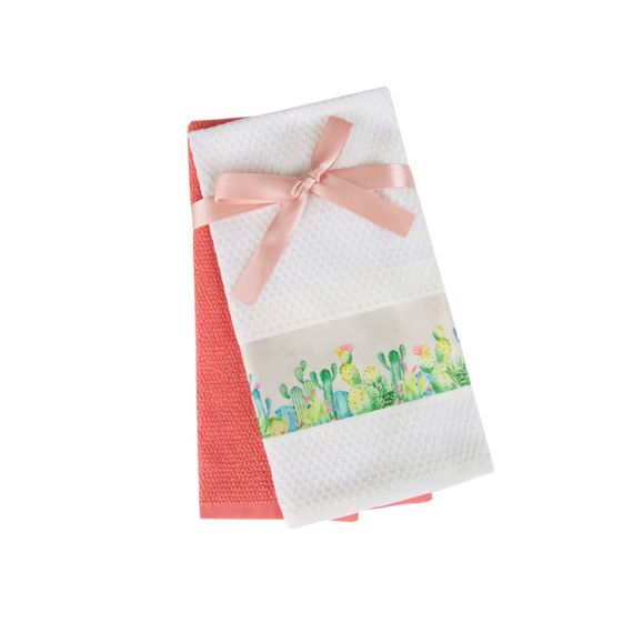 Набір рушників Home and More 10149 Туреччина 40*60 см  Бавовна Білий з рожевим