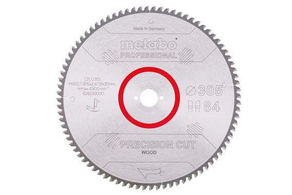 Диск пильний Metabo "precision cut wood - professional" 305x30 Z84 WZ 5° neg. (628229000)
