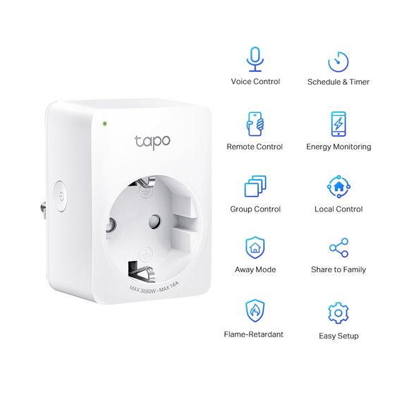 Розумна розетка TP-Link Tapo P110 (2-pack) (Tapo P110(2-pack)) | Зображення 1