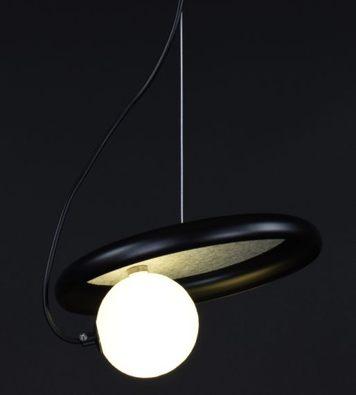 Люстра підвісна на 1 лампочку 27918 Чорний 25-180х25х25 см. | Зображення 3