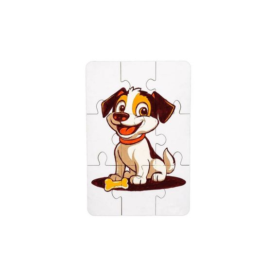 Деревянный пазл-раскраска А5 "Собачка" Puz-22940 кисточка, краски, клейкая пленка | Зображення 4