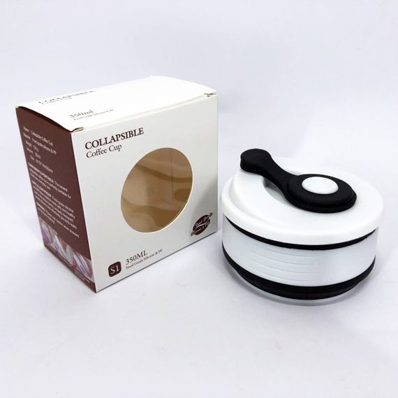 Кухоль туристичний (складний/силіконовий), складний термокухоль, складаний кухоль для кави. Колір: чорний | Зображення 2