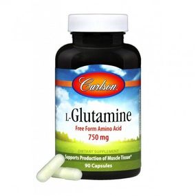 Глютамін Carlson Labs L-Glutamine 750 mg 90 Caps CAR-06821