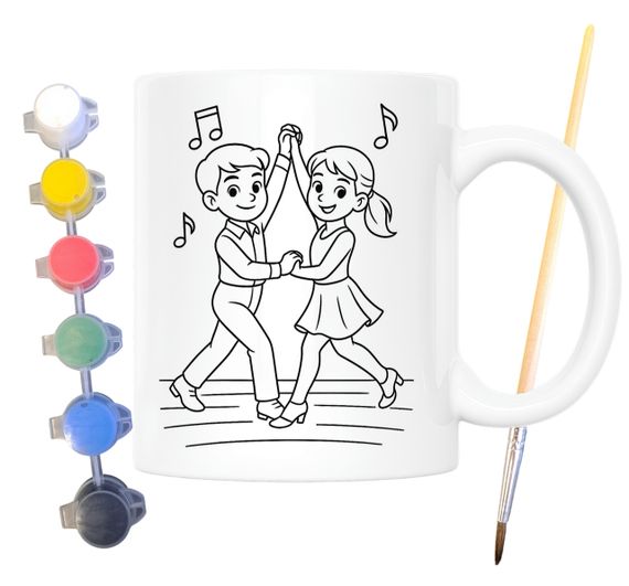 Набор для творчества кружка раскраска Вальс 330 мл белая (КР0119)