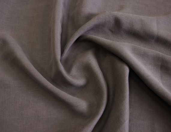 Костюмний італійський льон з еластаном натуральний сірого кольору однотонний  MI 17 К | Зображення 2