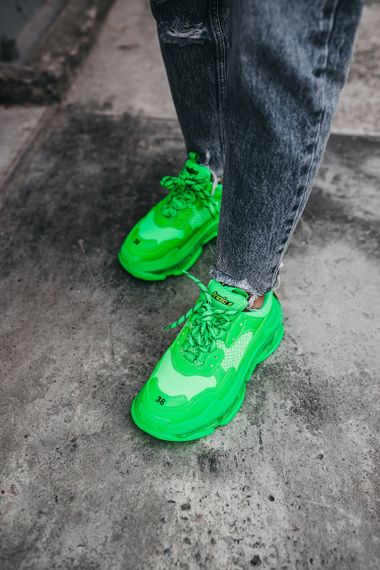 Кросівки B*lenc/aga Tr!ple S Neon Green, В'єтнам 0109 40 25.5 | Зображення 7