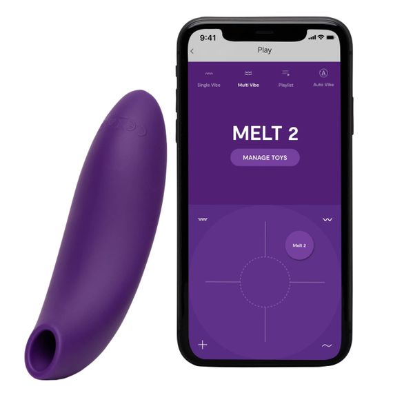 Кліторальний вакуумний смарт-стимулятор We-Vibe Melt 2 фіолетовий Sex Aura
