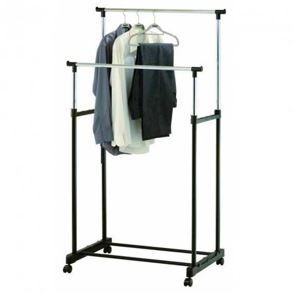 Телескопическая стойка-вешалка для одежды - Double Pole Clothes Horse | Зображення 4