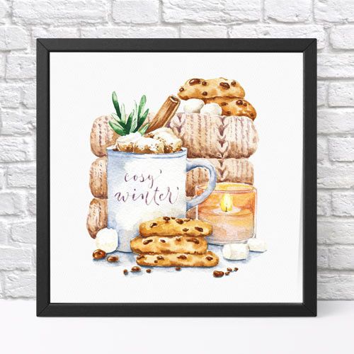 Постер в рамці Cosy winter 30x30 см