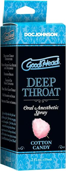 Розпродаж!!! Спрей для мінету Doc Johnson GoodHead DeepThroat - Cotton Candy 59 мл (термін 01.2026) | Зображення 1