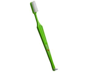 Зубна щітка середньої жорсткості paro® toothbrush M43 з монопучковою насадкою, салатова