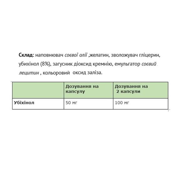 Коэнзим Sanct Bernhard Ubiquinol Q10 50 mg 75 Caps | Зображення 1
