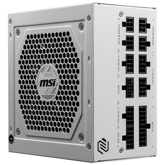 Блок питания MSI 850W (MAG A850GL PCIE5 WHITE) | Зображення 8