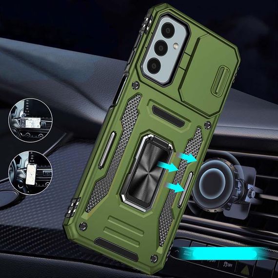 Ударопрочный чехол Camshield Army Ring для Samsung Galaxy A25 5G Оливковый / Army Green | Зображення 2