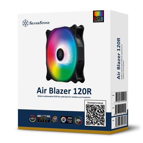 Корпусной вентилятор SilverStone Air Blazer AB120R-ARGB  120мм, ARGB, полупрозрач.,черн.рамка (SST-AB120R-ARGB) | Зображення 4