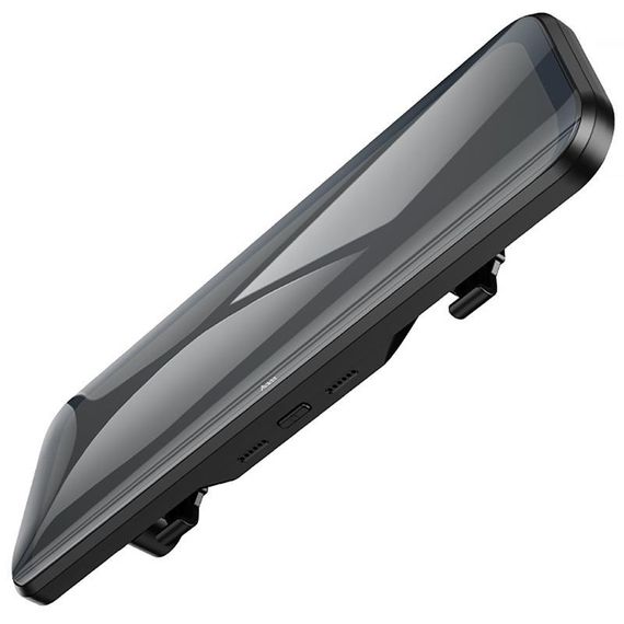 Автомобильный регистратор зеркало Hoco DV16 Dual-Channel Driving Recorder 1080p+720p Black | Зображення 2