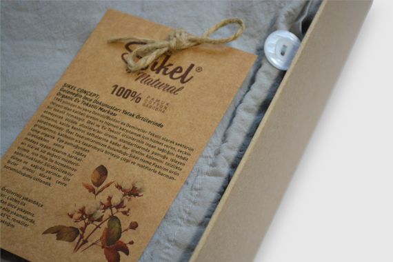 Постільна білизна Sikel Stonewashed Soho 200 х 220 см Gri | Зображення 1