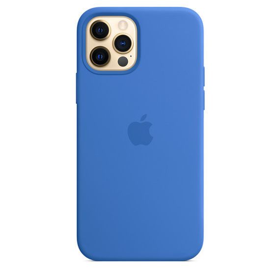 Чохол Silicone Case Full Protective (AA) для Apple iPhone 12 Pro/12 (6.1") Синій/Capri Blue
