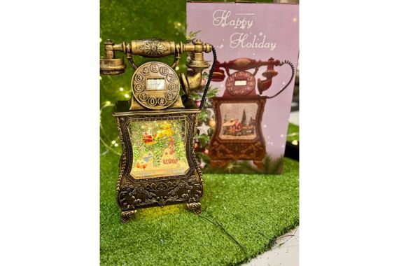 Новорічний ліхтар з Санта-Клауса у формі старовинного телефону 814 | Зображення 4