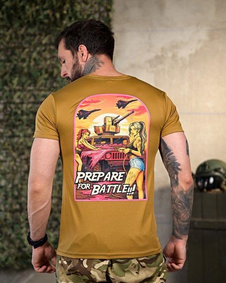 Тактична потоотводна футболка battle coyot ПП4648