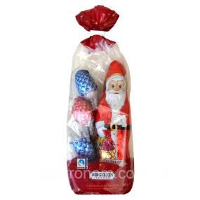 Шоколадні фігурки Riegelein (іграшки на ялинку+Санта Клаус), 100 г