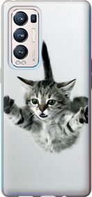 Чехол на Oppo Reno5 Pro Plus Летящий котёнок "2322u-2243-17620"