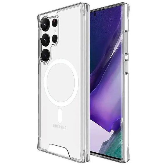 Чехол TPU Space Case with MagSafe для Samsung Galaxy S26 Ultra Прозрачный