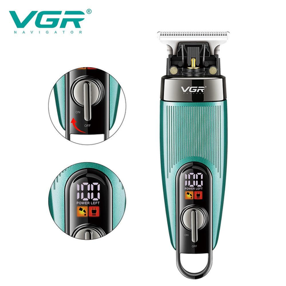 Бездротова машинка для стрижки волосся + 4 насадки, USB, VGR-975 / Акумуляторний триммер для волосся та бороди | Зображення 3