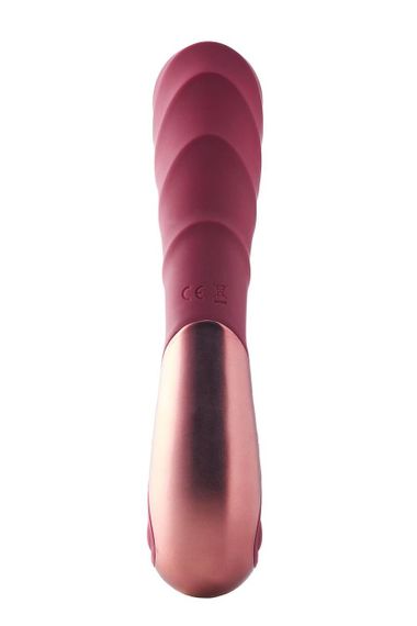 Подвійний вібратор рельєфний Dream Toys Dinky Duo Vibrator Jimmy K, бордовий Sex Aura | Зображення 3