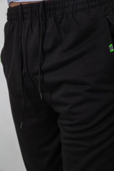 Спорт штани чоловічі двонитка, колір чорний, 244R41298 | Зображення 5