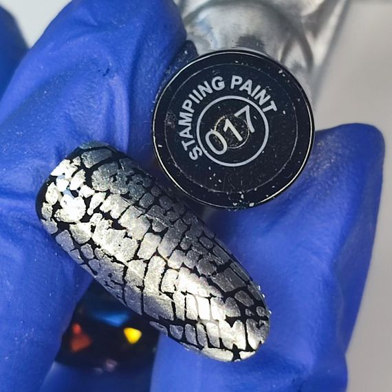 Лак-краска Designer №17 (Серебряная) Stamping Paint 9 мл | Зображення 1