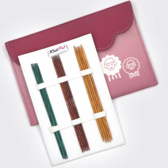 Набор носочных деревянных спиц KnitPro Symfonie Dreamz - Starter Set», 15 см | Зображення 1