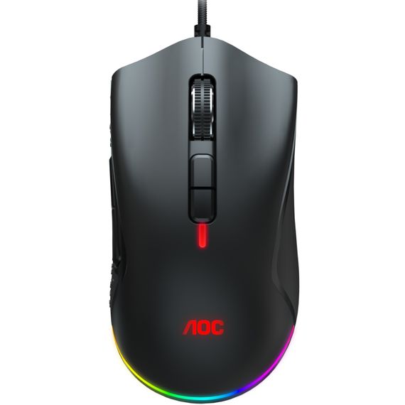 Мишка AOC GM530 ігрова, 16000dpi., 7кн., RGB PMW3389 Kailh switch чорна | Зображення 2