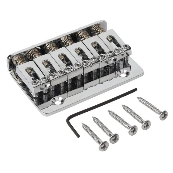 Гитарный Бридж фиксированный струнодержатель hard tail hardtail  ХРОМ для гитары электрогитары