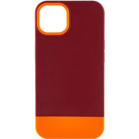 Чохол TPU+PC Bichromatic для Apple iPhone 11 Pro Max (6.5") Силікон, Brown burgundy / Orange