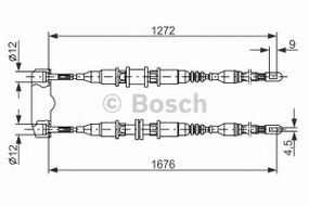 Трос ручного гальма DAEWOO NEXIA (вир-во Bosch) BOSCH 1987477136 на OPEL KADETT E Combo (38_, 48_)