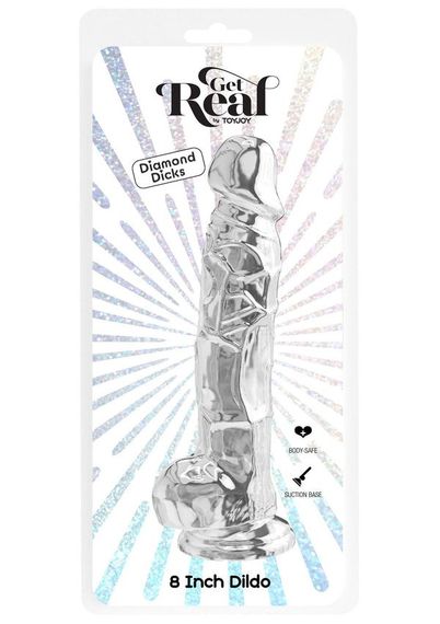 Фаллоимитатор реалистичный Toy Joy Get Real Clear на присоске, прозрачный sexstyle | Зображення 3